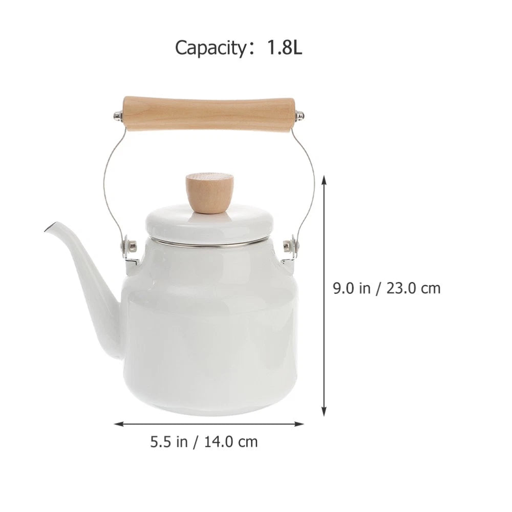 Kettle Travel Make Tea Enamel Teakettle for Stove Gas Top