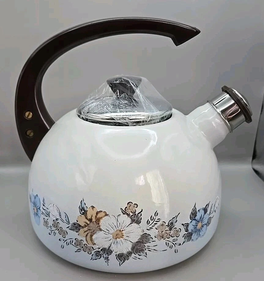 NEW Johann Haviland Bavarian Chinaware Spring Bouquet Whistling Teakettle In Box