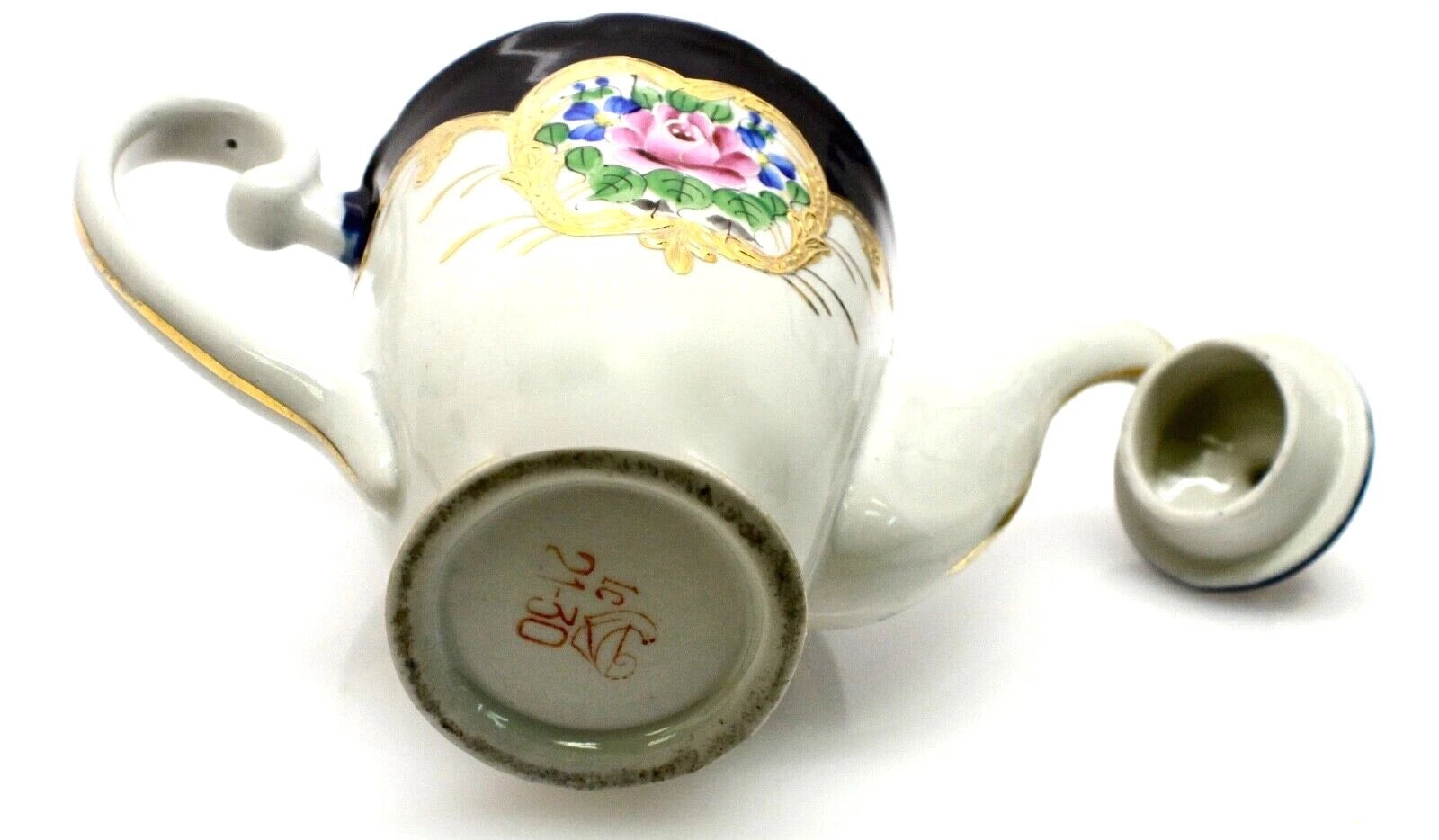 English  Ceramic Teapot With Gold and Enamel Decoration