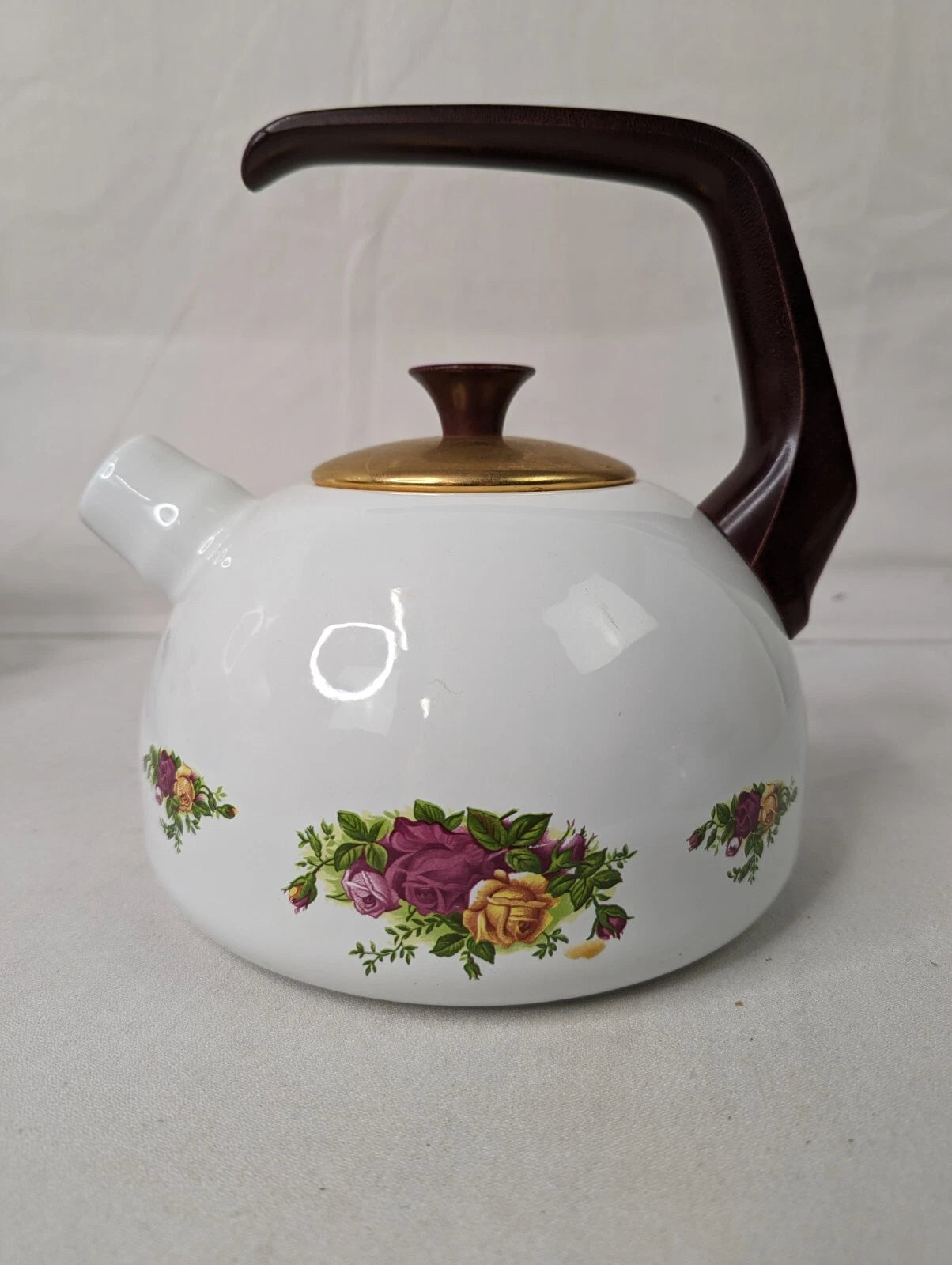 VINTAGE OLD COUNTRY ROSES COLLECTION ENAMEL 6 CUP REPLACEMENT KETTLE