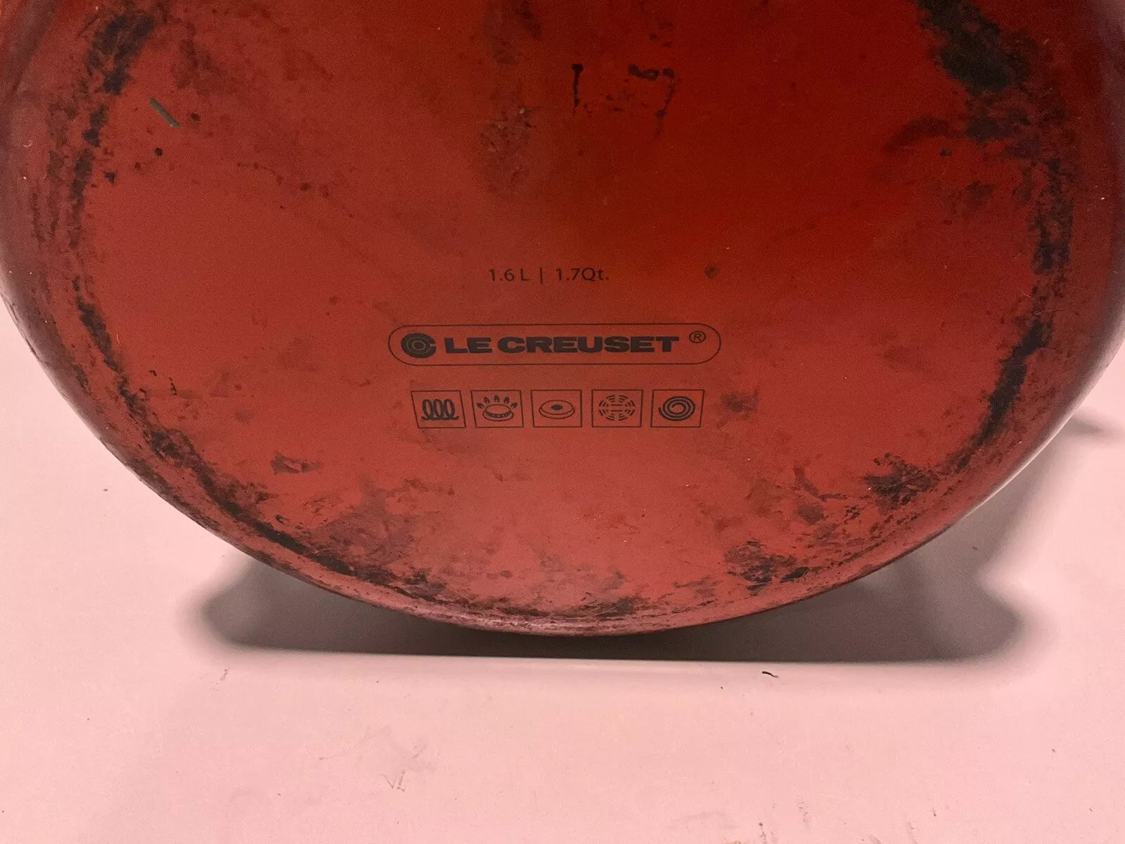 Le Creuset Red Cerise Tea Whistling Kettle 1.6L / 1.7 Qt Ombre Enamel Teapot