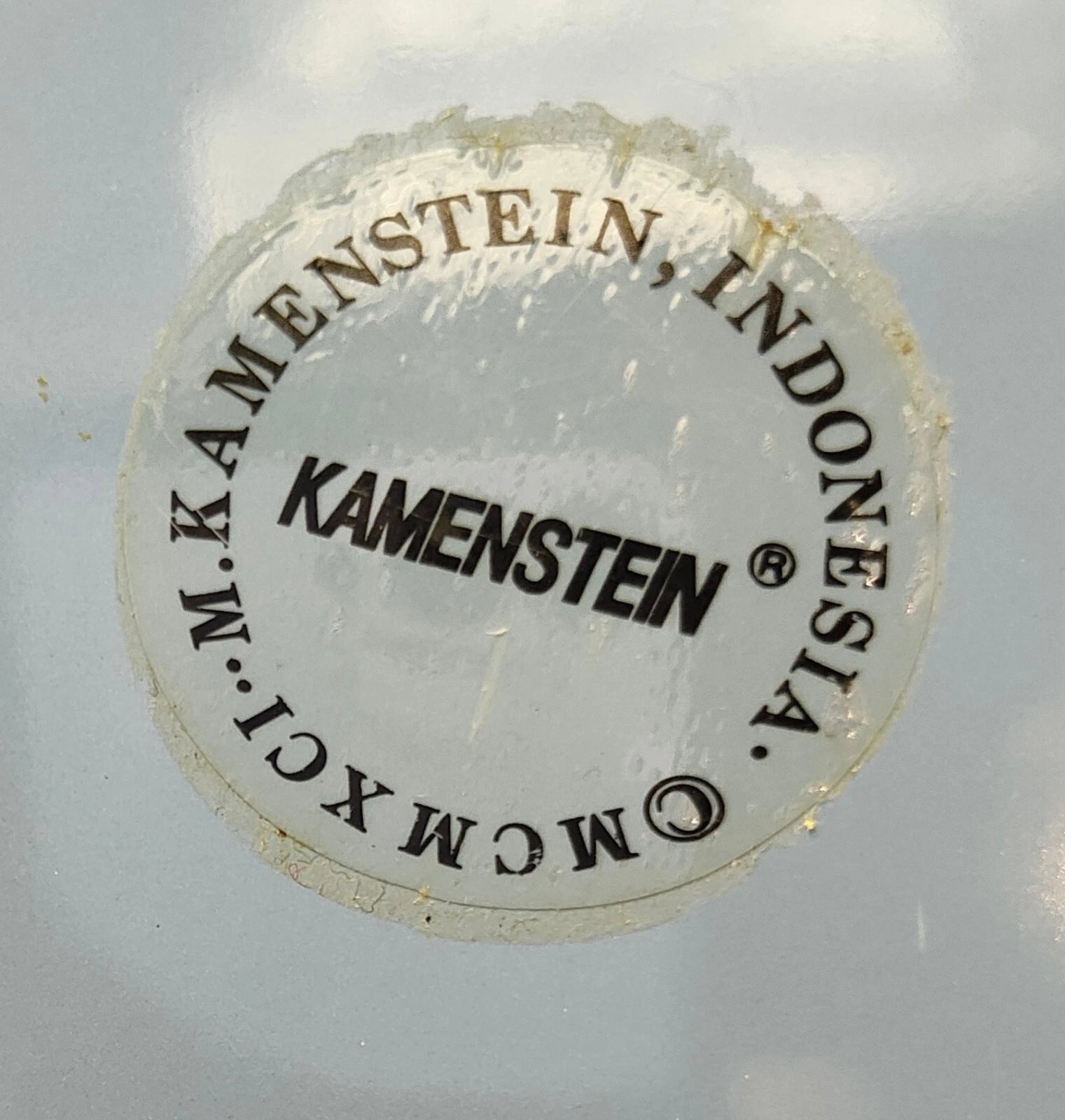 Kamenstein Vintage Light Blue Enamel Tea Kettle Whistling Teapot Indonesia 1991