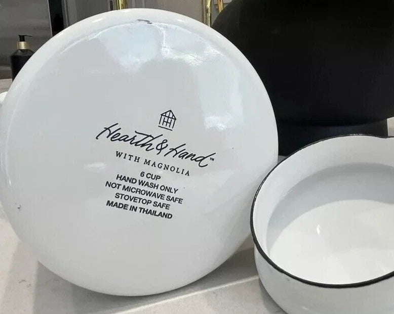 Hearth & Hand Magnolia Enamel Coffee Pot Rustic Farmhouse 6-Cup ~Rare