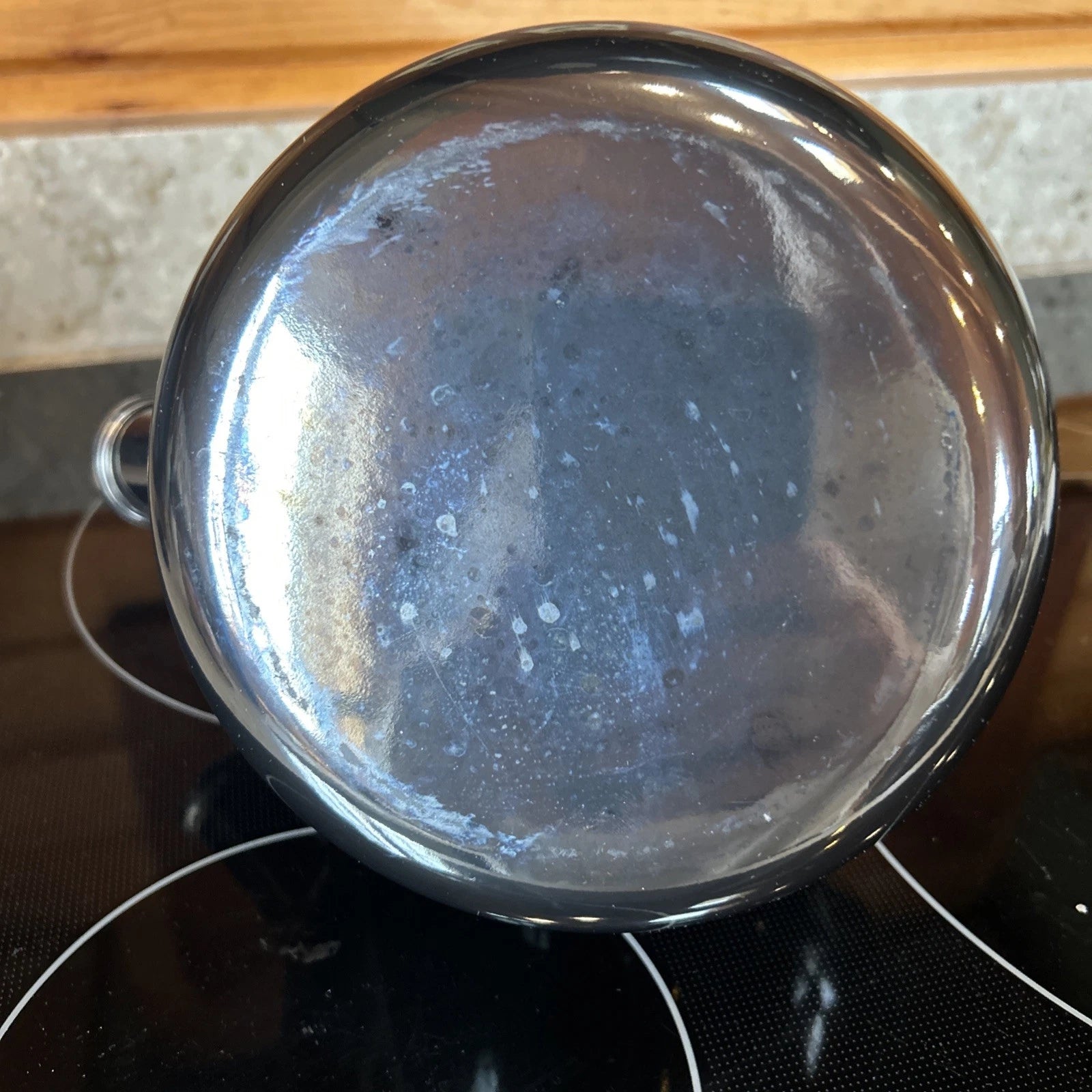 Chantal Onyx Black Tea Pot Kettle Enamel on Steel Coated 1.8 Qt Stay Cool Handle