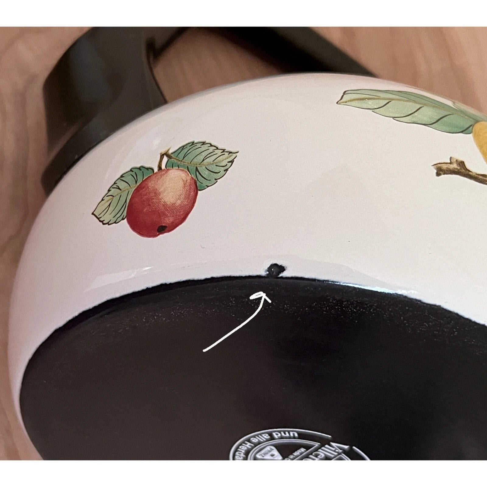 Villeroy & Boch French Garden Enamel Tea Kettle ~ HTF but Missing Spout Nozzle