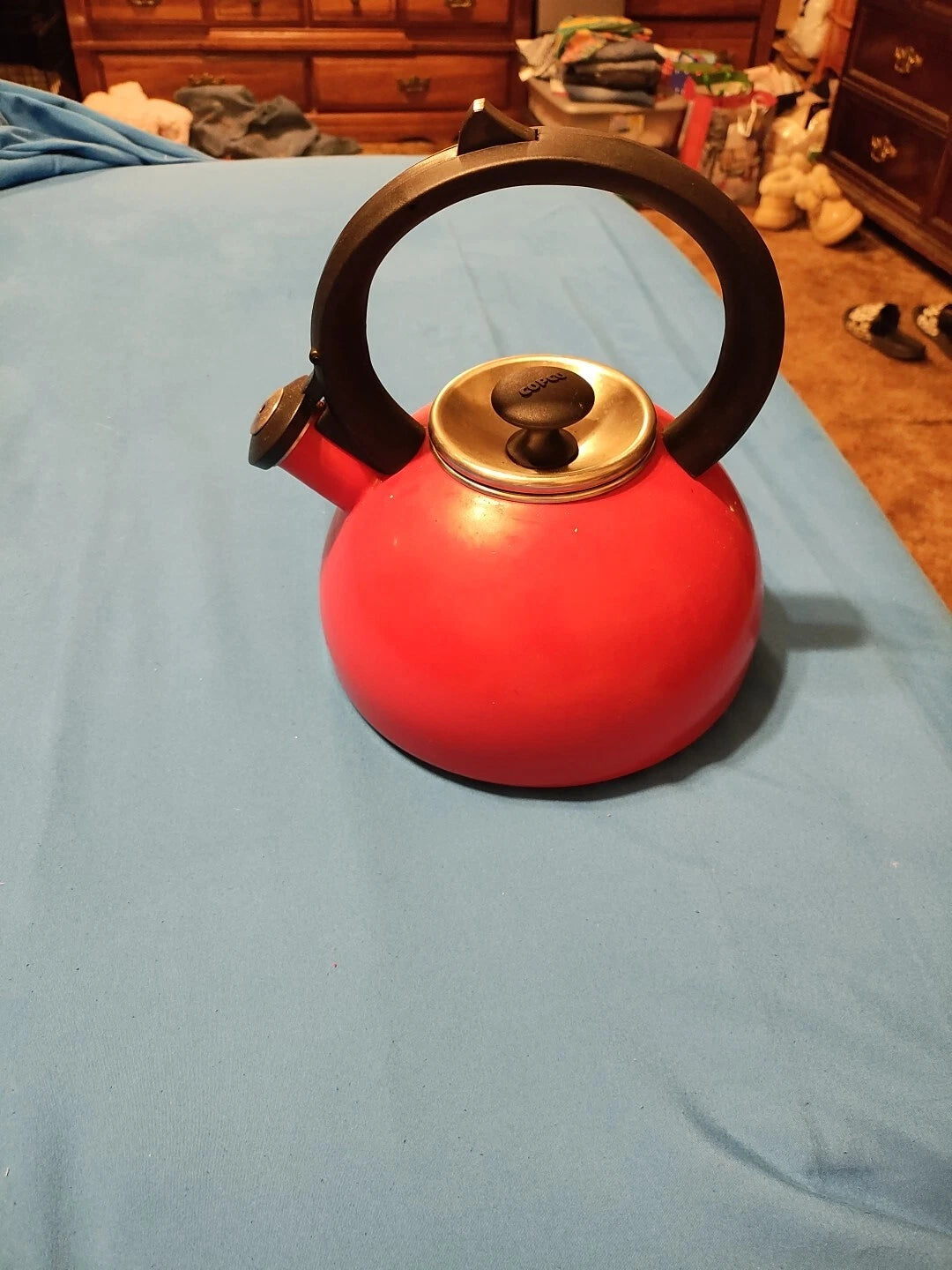 Copco Red Enamel Stainless Steel Tea Pot (Kettle)