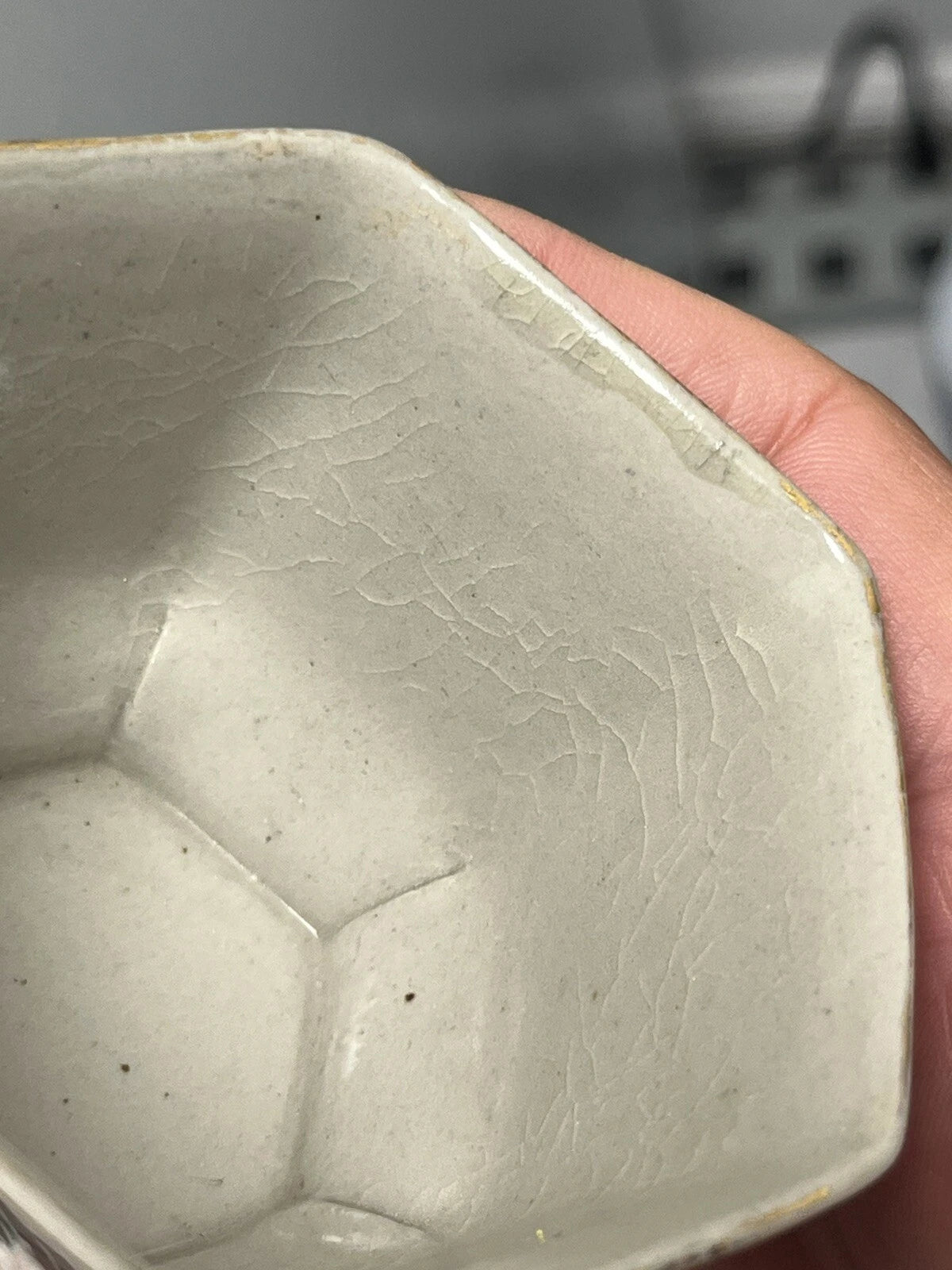 Japanese Banko Ware Plate and Teacup Crane Enamel  Marked