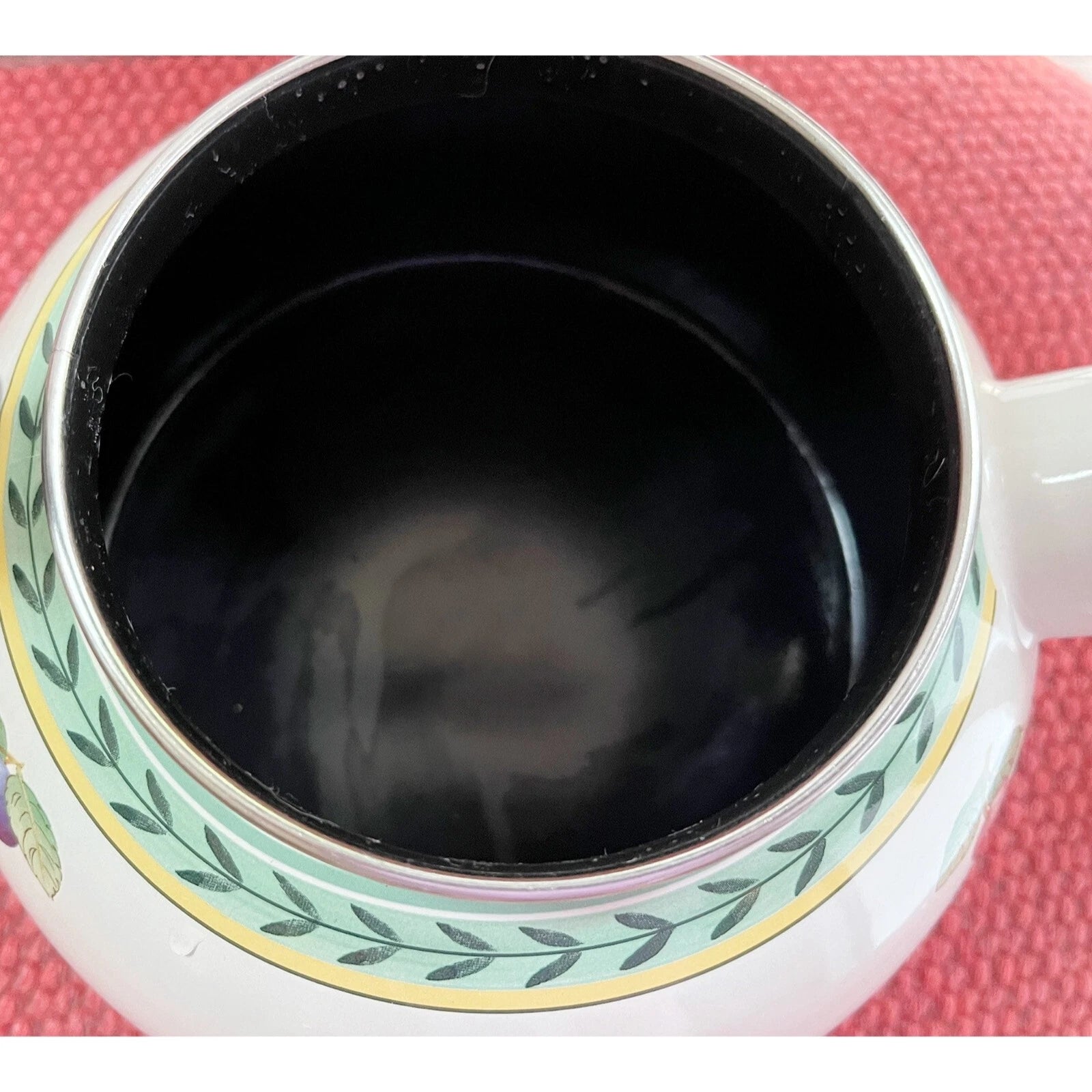 Villeroy & Boch French Garden Enamel Tea Kettle ~ HTF but Missing Spout Nozzle