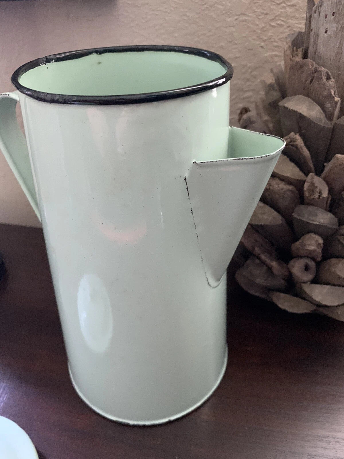 Teapot Kettle Enamelware Pale Mint Green Enamel Pot Nostalgia