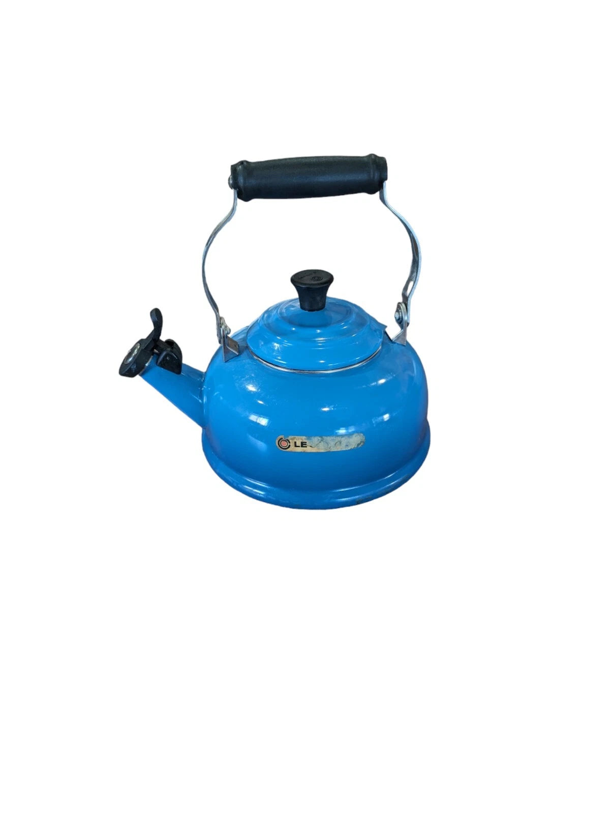 Le Creuset Enameled Steel 1.7 Quart Whistling Tea Kettle Blue Ombre