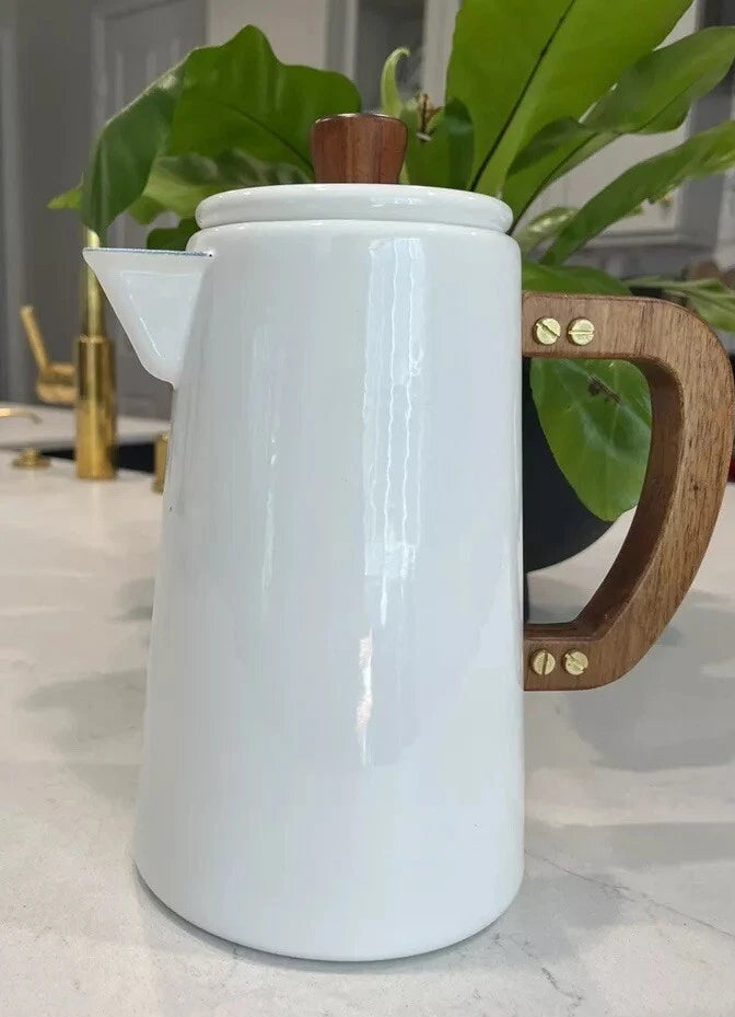 Hearth & Hand Magnolia Enamel Coffee Pot Rustic Farmhouse 6-Cup ~Rare