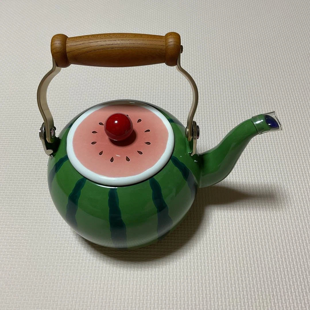 Kettle Ejiry Fruit Club Watermelon 1.4L Showa Retro hooped enamel used
