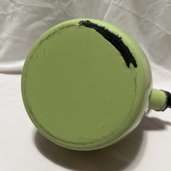 Vintage Copco Kettle Whistling Tea Pot Light green enamel