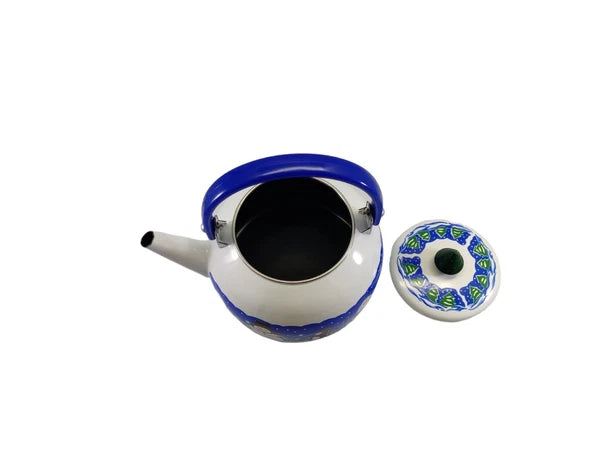 Vintage 1998 Snowflake Shivers Blizzard Enamel Teapot  Kettle Cooks Club READ!!