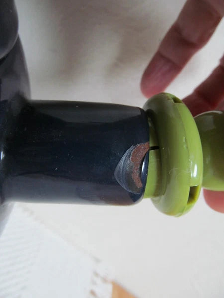 Vintage Copco Eggplant Enamel Whistling Tea Kettle