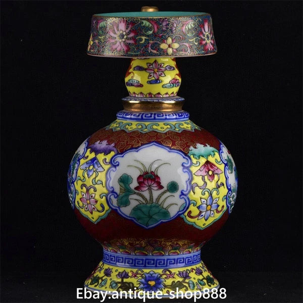 Qianlong Colour Enamel Porcelain Gilt Kylin Qilin Chilin Dragon Beast Kettle Pot