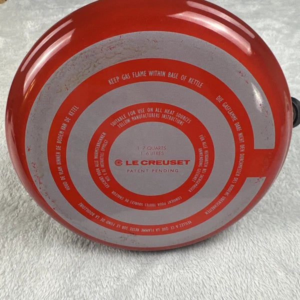 Le Creuset Kettle Enamel On Steel Whistling 1.7Qt (1.6 L) Tea  Cerise Cherry Red