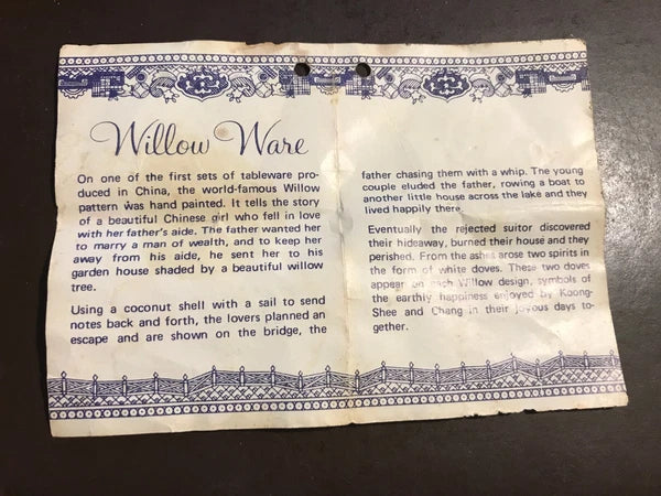 Vintage Blue Willow TEA KETTLE Howard Holt Porcelainized Steel 1960's #2 Unused