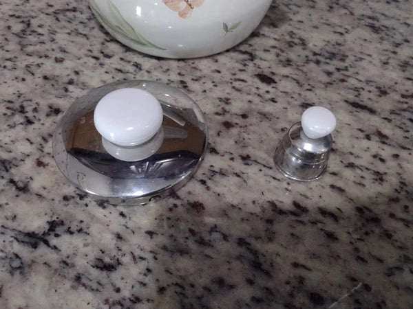 Villeroy And Boch Florea Tea Kettle Enamel Flower Butterfly Rare