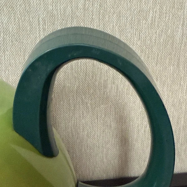 Vintage Copco Kettle Enamelware 1980s Large Apple/Pear Shaped Retro Kitchen Tea