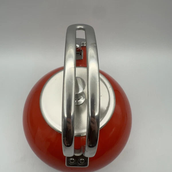 Kate Spade Lenox “All In Good Taste”  Enamel/Steel Whistle Coral Tea Pot