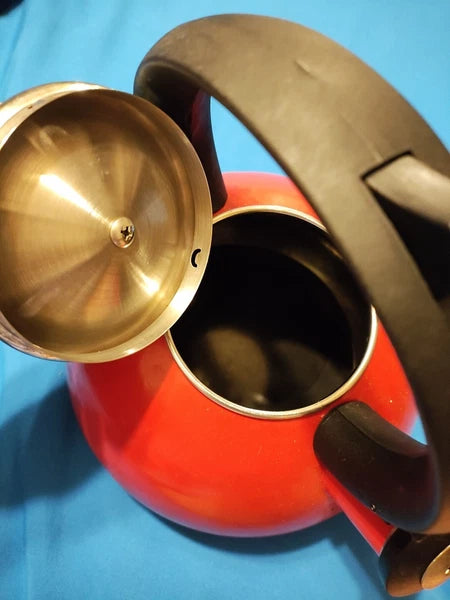 Copco Red Enamel Stainless Steel Tea Pot (Kettle)