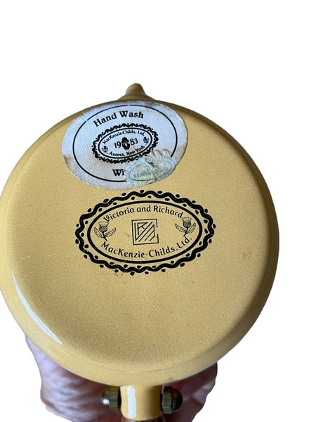 MacKenzie- Childs Victoria and Richard Green Enamel teapot