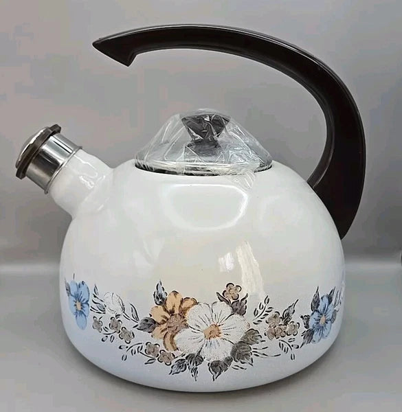 NEW Johann Haviland Bavarian Chinaware Spring Bouquet Whistling Teakettle In Box
