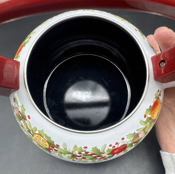 Villeroy & Boch WINTER BAKERY DELIGHT Porcelain Enamel On Steel Tea Kettle 2 QT