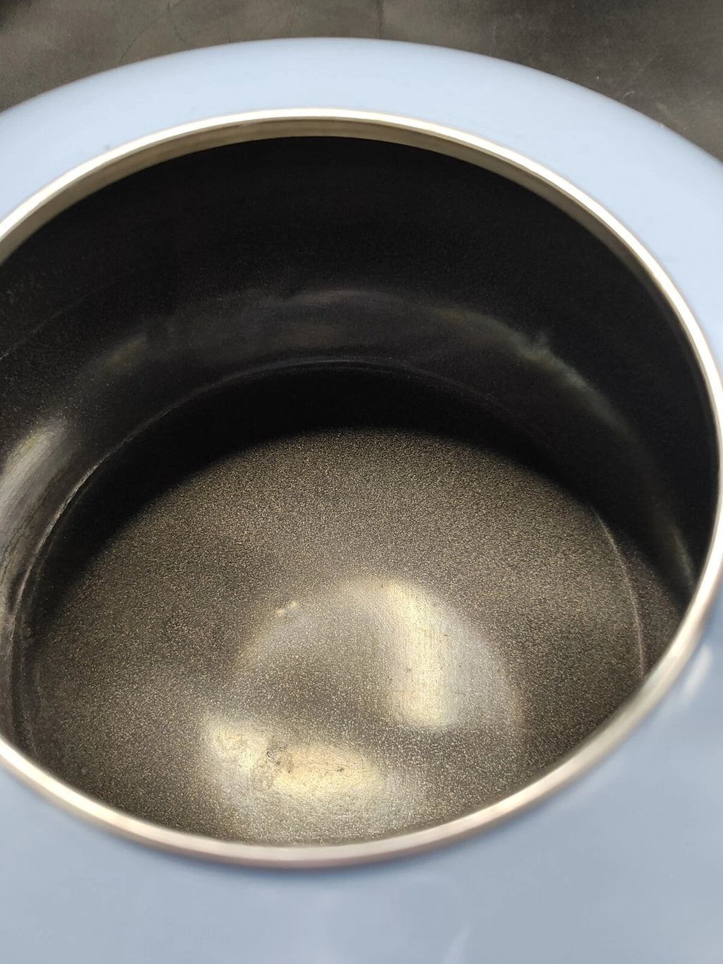 Kamenstein Vintage Light Blue Enamel Tea Kettle Whistling Teapot Indonesia 1991