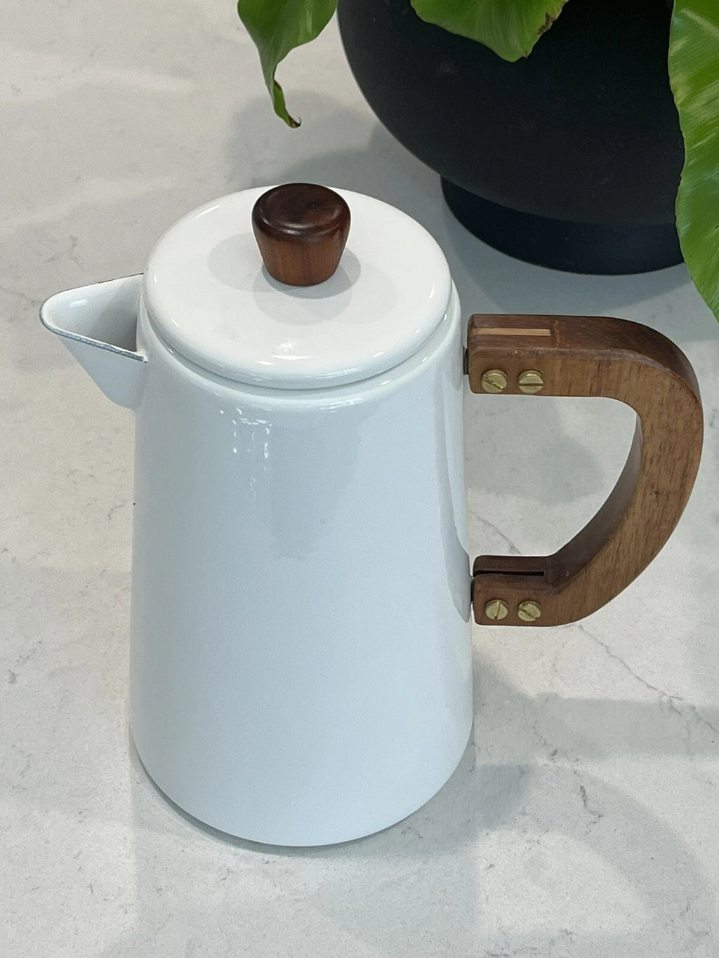 Hearth & Hand Magnolia Enamel Coffee Pot Rustic Farmhouse 6-Cup ~Rare