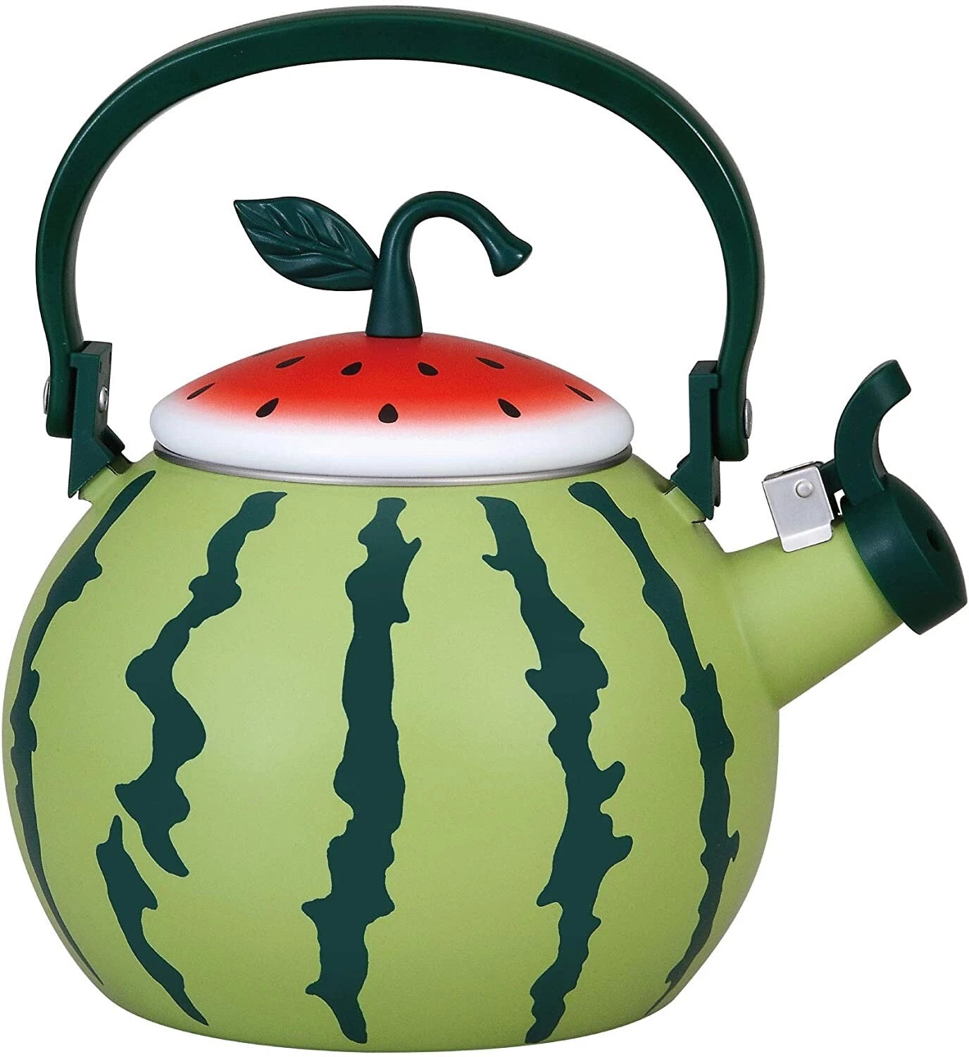Enameled 1.6 Quart Enamel-on-Steel Whistling Tea Kettle (Watermelon)