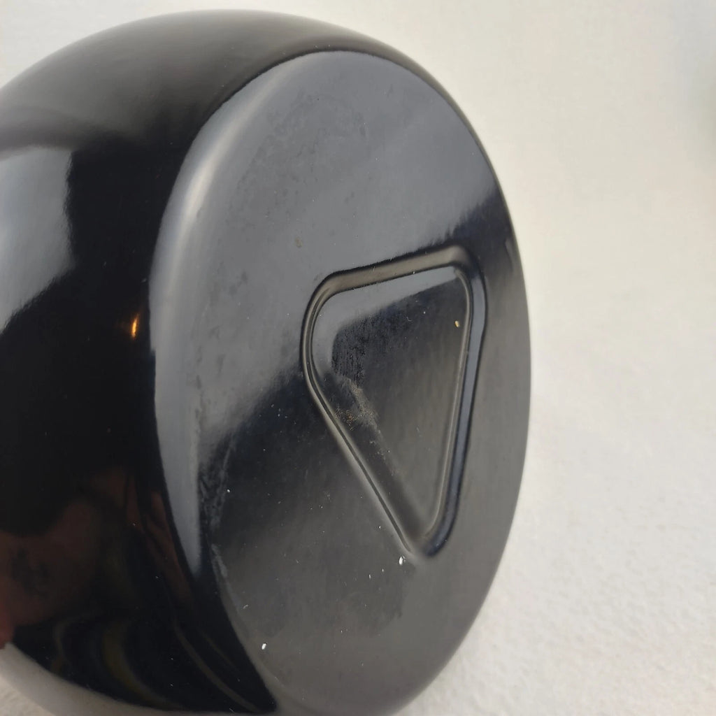 Whistling Tea Pot Kettle Black Enamel with Lid Large Unbranded