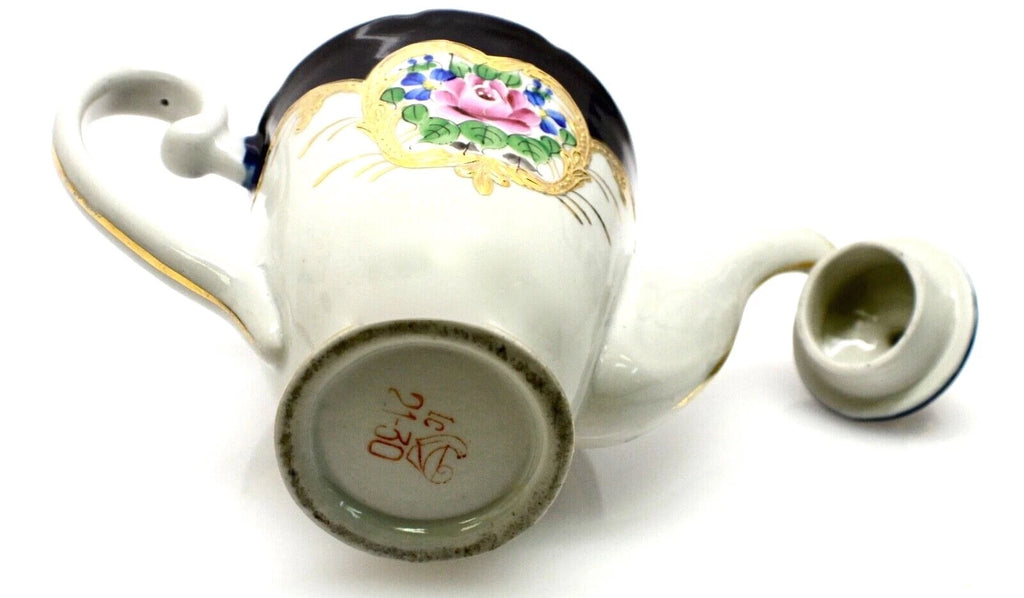English  Ceramic Teapot With Gold and Enamel Decoration