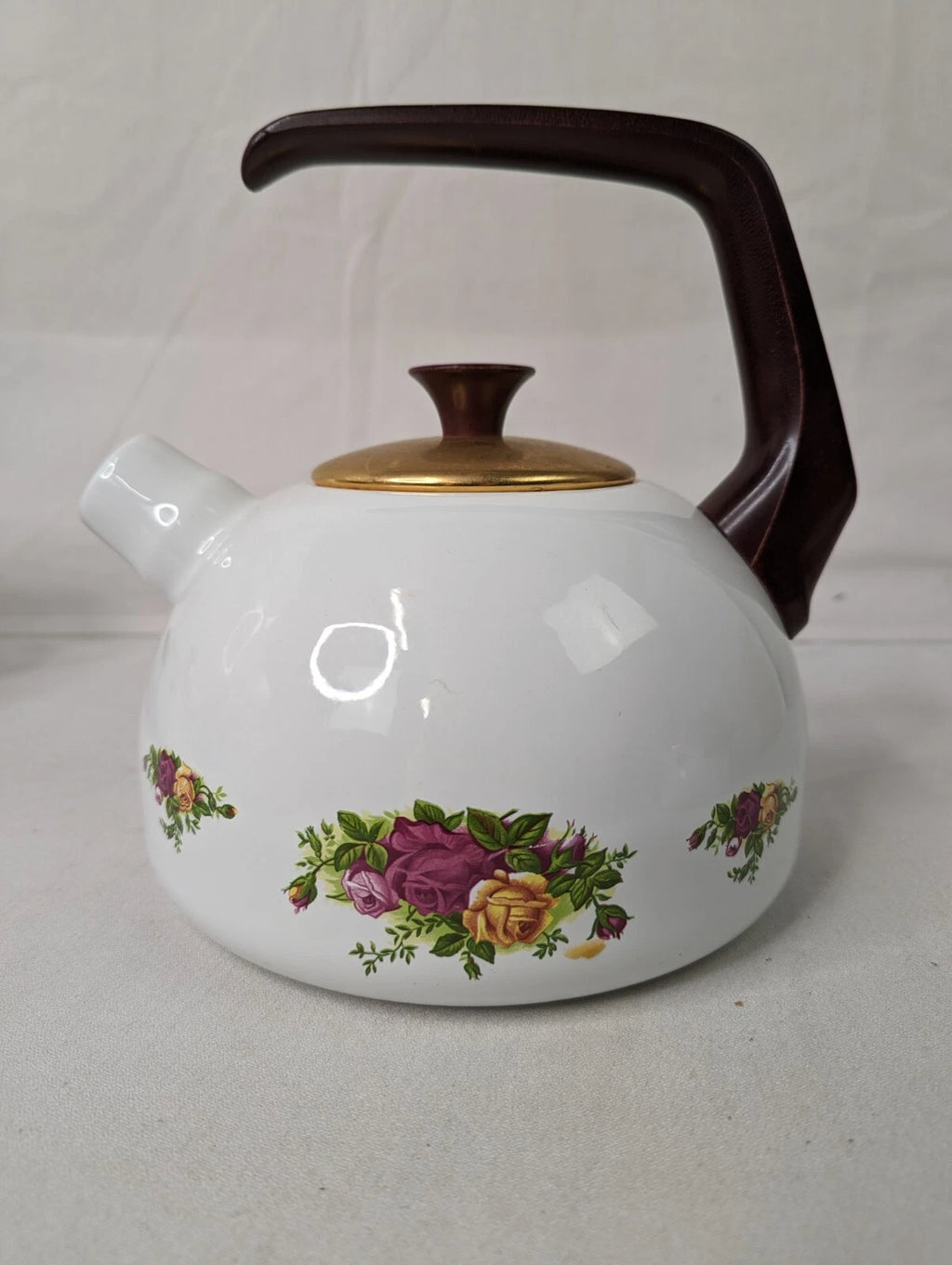 VINTAGE OLD COUNTRY ROSES COLLECTION ENAMEL 6 CUP REPLACEMENT KETTLE
