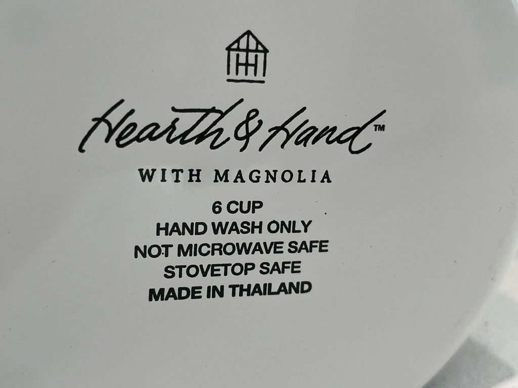 Hearth & Hand Magnolia Enamel Coffee Pot Rustic Farmhouse 6-Cup ~Rare