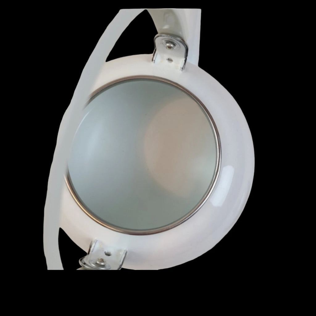 vintage white enamel tea kettle