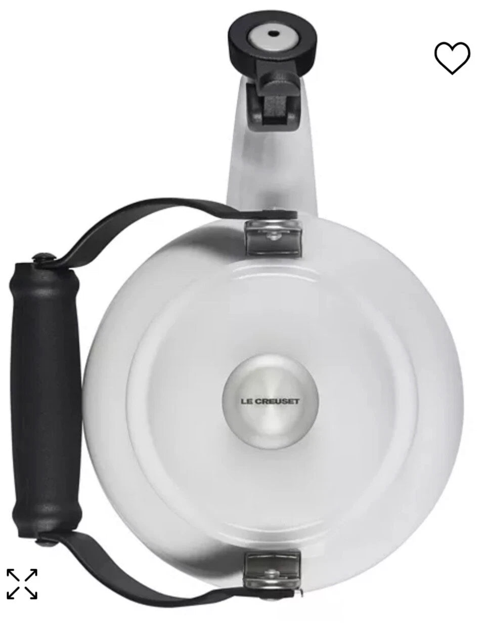 Le Creuset 1.25 Quart Enamel on Steel Demi Tea Kettle - White