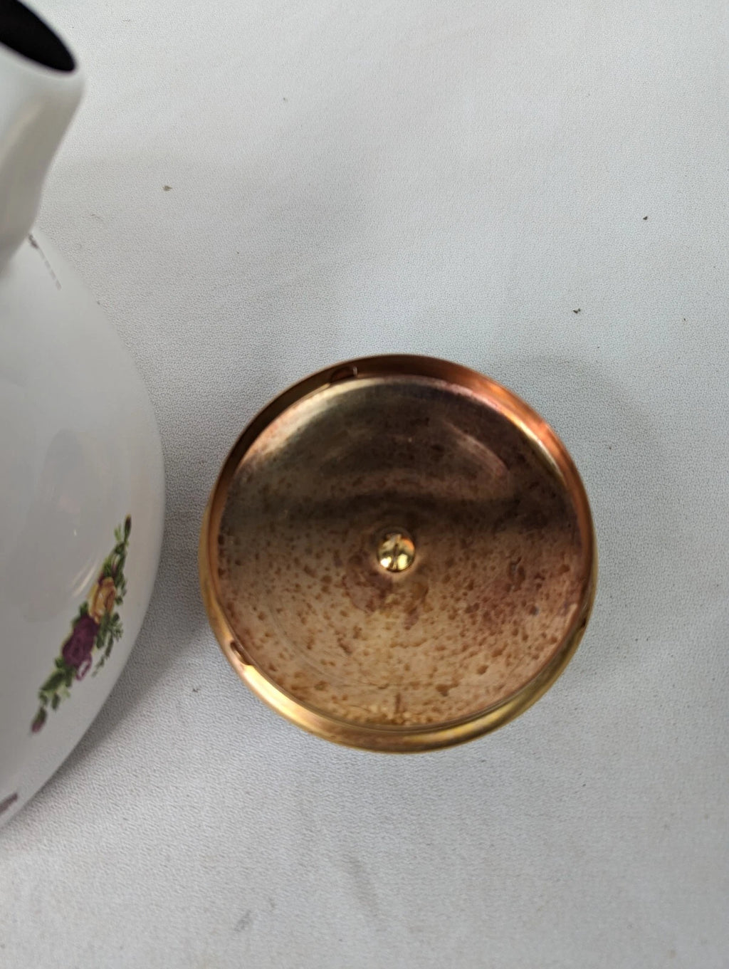 VINTAGE OLD COUNTRY ROSES COLLECTION ENAMEL 6 CUP REPLACEMENT KETTLE