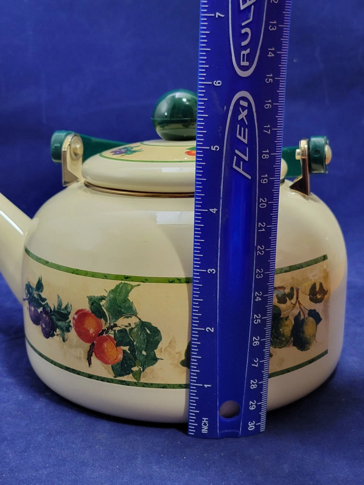 Vintage Enamel Teapot By Tools Of The Trade, Made In Indonesia