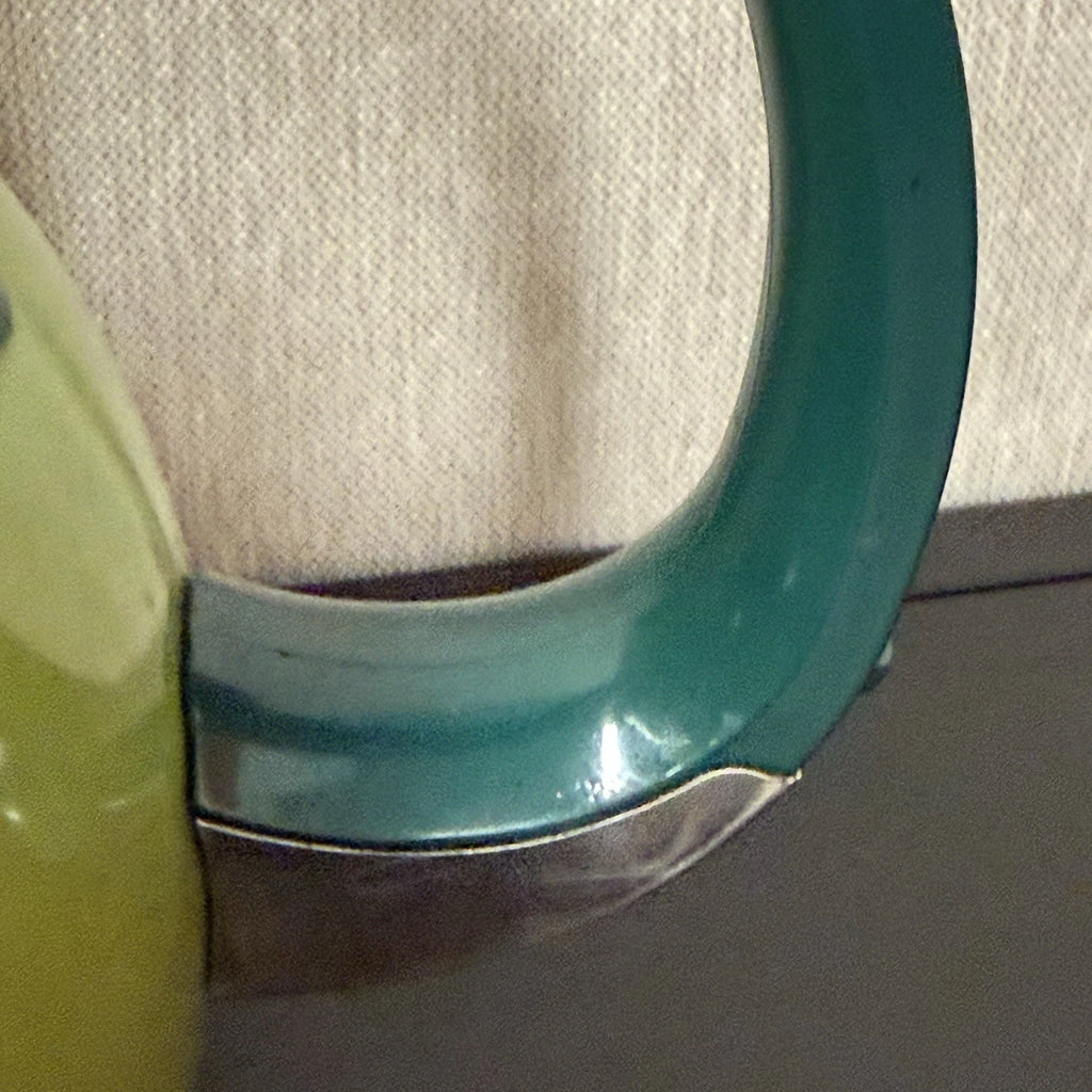 Vintage Copco Kettle Enamelware 1980s Large Apple/Pear Shaped Retro Kitchen Tea