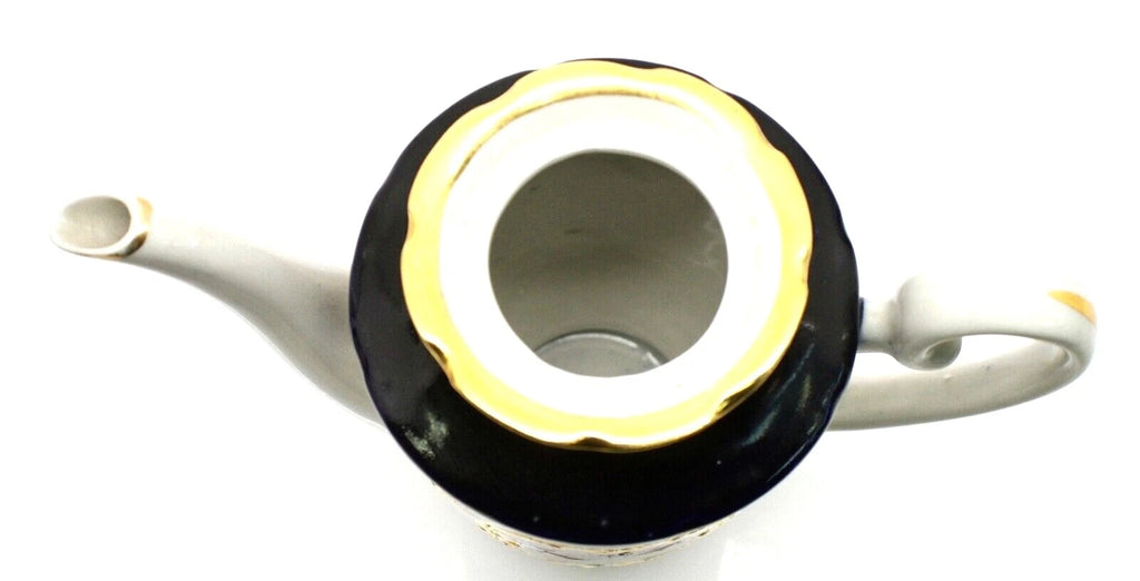 English  Ceramic Teapot With Gold and Enamel Decoration