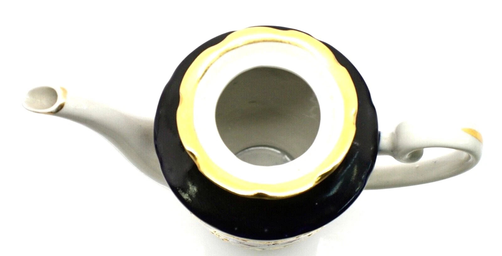 English  Ceramic Teapot With Gold and Enamel Decoration