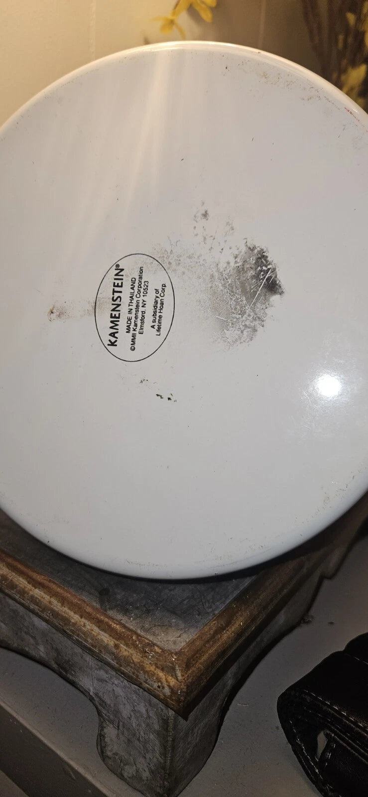 Vintage M Kamenstein Cow Tea Kettle Enamel Whistling Teapot