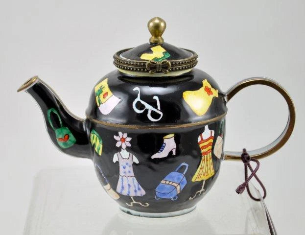 KELVIN CHEN Enamel Mini Copper Teapot -  Fashion Lady  *OLD - Retired