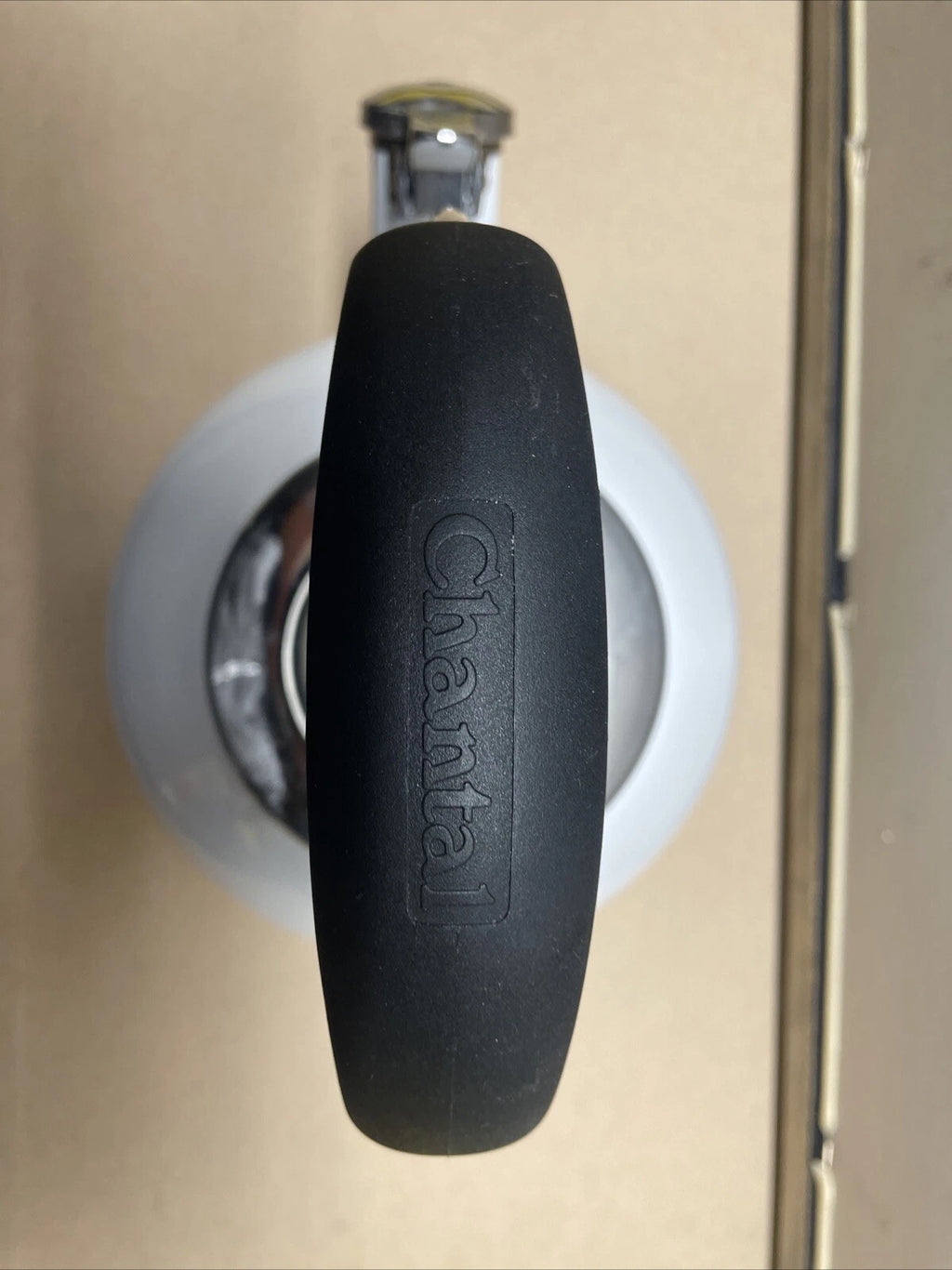 VTG Style Chantal Enamel on Steel WHITE Whistling Tea Pot Kettle