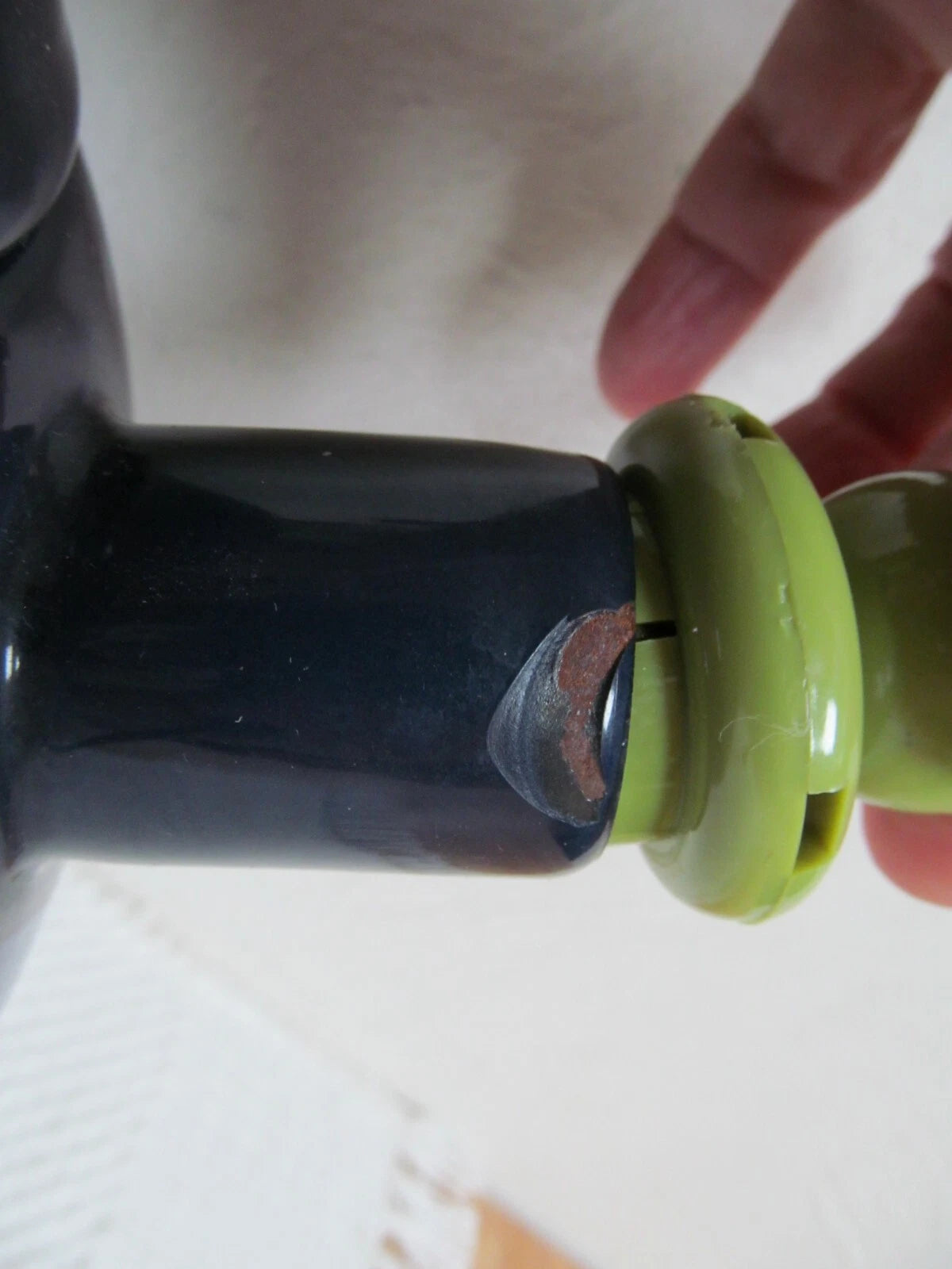 Vintage Copco Eggplant Enamel Whistling Tea Kettle