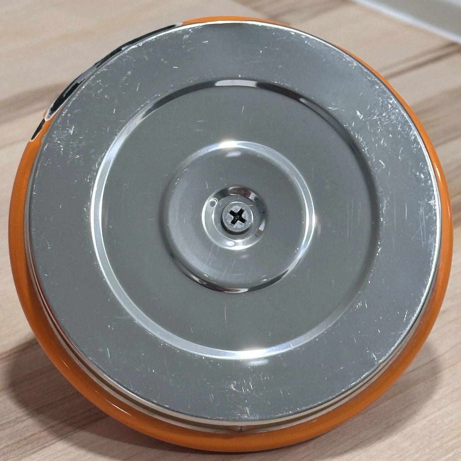 VTG Le Creuset Orange Flame Enamel Whistling Demi Kettle Teapot 1.25 Qt Pls READ