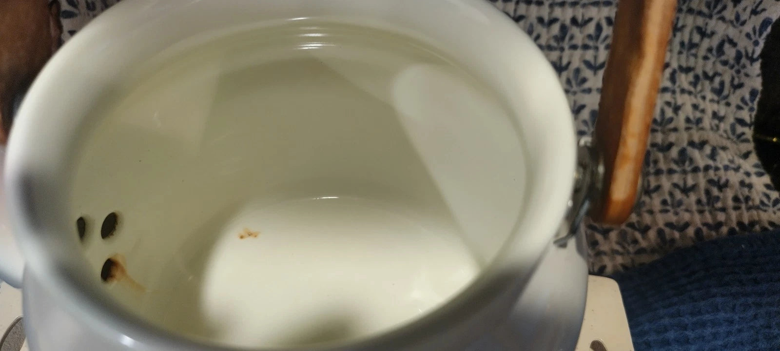 Vintage Enamel Coated Copco Style Teapot Kettle Rustic Farmhouse