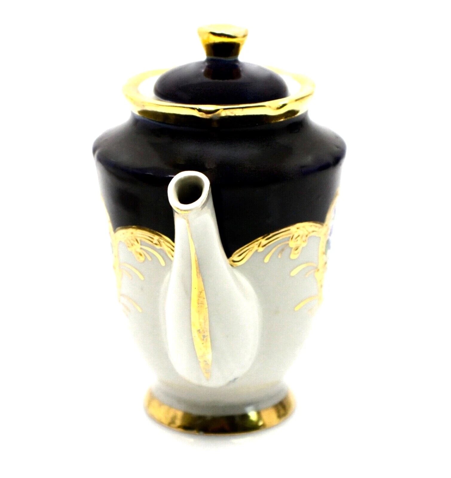English  Ceramic Teapot With Gold and Enamel Decoration